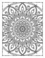 Innere einer Malseite. Schwarz-Weiß-Mandala zum Ausmalen von Seiten im Innenraum. dekoration mandala ornament design set vektor. Vintage-Mandala-Muster-Vektor. vektor