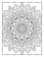 Innere einer Malseite. Schwarz-Weiß-Mandala zum Ausmalen von Seiten im Innenraum. dekoration mandala ornament design set vektor. Vintage-Mandala-Muster-Vektor. vektor