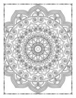 Innere einer Malseite. Schwarz-Weiß-Mandala zum Ausmalen von Seiten im Innenraum. dekoration mandala ornament design set vektor. Vintage-Mandala-Muster-Vektor. vektor