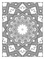 Innere einer Malseite. Schwarz-Weiß-Mandala zum Ausmalen von Seiten im Innenraum. dekoration mandala ornament design set vektor. Vintage-Mandala-Muster-Vektor. vektor