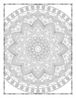 Innere einer Malseite. Schwarz-Weiß-Mandala zum Ausmalen von Seiten im Innenraum. dekoration mandala ornament design set vektor. Vintage-Mandala-Muster-Vektor. vektor