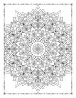 Innere einer Malseite. Schwarz-Weiß-Mandala zum Ausmalen von Seiten im Innenraum. dekoration mandala ornament design set vektor. Vintage-Mandala-Muster-Vektor. vektor