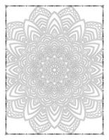 Innere einer Malseite. Schwarz-Weiß-Mandala zum Ausmalen von Seiten im Innenraum. dekoration mandala ornament design set vektor. Vintage-Mandala-Muster-Vektor. vektor