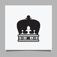 Logo Illustration Vektorbild der Königskrone handgezeichnet auf weißem Papier vektor
