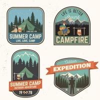 Sommer Camp. Vektor-Illustration. konzept für hemd oder logo, druck, stempel oder t-stück. vektor