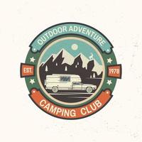 Campingclub. Vektor-Illustration. vektor