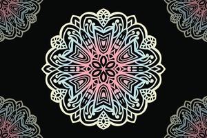 Mandala-Design. rundes Lochmuster-Design. vektor