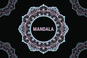 mandala mönster design. ram design. vektor