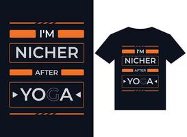 jag är nischare efter yoga vektor illustration för tryckfärdig t-shirt design