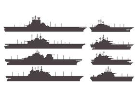 Kostenlose Silhouetten Flugzeugträger Vektor