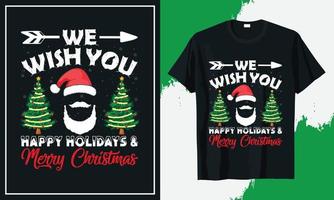 Weihnachts-T-Shirt-Design-Vektordruck vektor