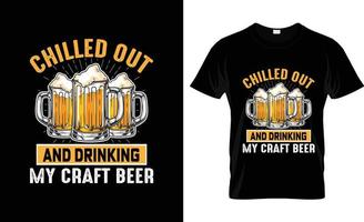 Craft-Bier-T-Shirt-Design, Craft-Bier-T-Shirt-Slogan und Bekleidungsdesign, Craft-Bier-Typografie, Craft-Bier-Vektor, Craft-Bier-Illustration vektor