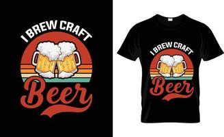 Craft-Bier-T-Shirt-Design, Craft-Bier-T-Shirt-Slogan und Bekleidungsdesign, Craft-Bier-Typografie, Craft-Bier-Vektor, Craft-Bier-Illustration vektor