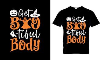 Halloween-T-Shirt-Design, Halloween-T-Shirt-Slogan und Bekleidungsdesign, Halloween-Typografie, Halloween-Vektor, Halloween-Illustration vektor