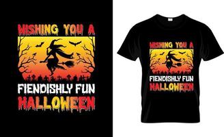 Halloween-T-Shirt-Design, Halloween-T-Shirt-Slogan und Bekleidungsdesign, Halloween-Typografie, Halloween-Vektor, Halloween-Illustration vektor