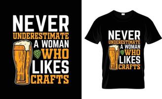 Craft-Bier-T-Shirt-Design, Craft-Bier-T-Shirt-Slogan und Bekleidungsdesign, Craft-Bier-Typografie, Craft-Bier-Vektor, Craft-Bier-Illustration