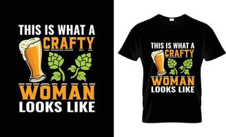 Craft-Bier-T-Shirt-Design, Craft-Bier-T-Shirt-Slogan und Bekleidungsdesign, Craft-Bier-Typografie, Craft-Bier-Vektor, Craft-Bier-Illustration vektor