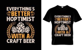 Craft-Bier-T-Shirt-Design, Craft-Bier-T-Shirt-Slogan und Bekleidungsdesign, Craft-Bier-Typografie, Craft-Bier-Vektor, Craft-Bier-Illustration vektor