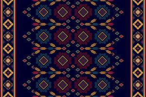 Ikat ethnisches ungarisches polnisches Volksmusterdesign. aztekischer stoffteppich boho mandalas textildekor tapete. stammes-native motiv blume traditionelle stickerei vektor illustriert