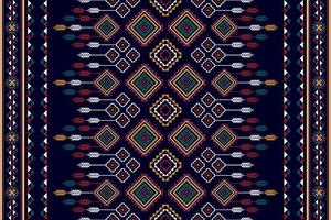 Ikat ethnisches ungarisches polnisches Volksmusterdesign. aztekischer stoffteppich boho mandalas textildekor tapete. stammes-native motiv blume traditionelle stickerei vektor illustriert