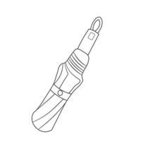 Vektor handgezeichnete Illustration Doodle Regenschirm. Schwarz-Weiß-Umriss. ausmalen für kinder