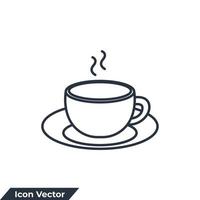 Kaffeetasse-Symbol-Logo-Vektor-Illustration. Kaffeetasse Symbolvorlage für Grafik- und Webdesign-Sammlung vektor