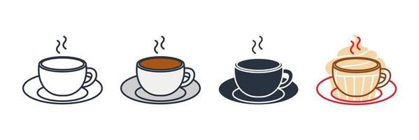 Kaffeetasse-Symbol-Logo-Vektor-Illustration. Kaffeetasse Symbolvorlage für Grafik- und Webdesign-Sammlung vektor