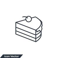 Kuchen-Symbol-Logo-Vektor-Illustration. Symbolvorlage für süße Kuchendesserts für Grafik- und Webdesign-Sammlung vektor