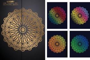 lyx dekorativ mandala design bakgrund mandala mönster färg bok konst tapet design, bricka mönster, hälsning kort, klistermärke, spets och tatuering. dekoration för interiör design vektor