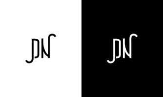 Buchstabe dn-Vektor-Logo kostenlose Vorlage kostenloser Vektor