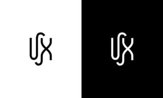 Buchstabe ux-Vektor-Logo kostenlose Vorlage kostenloser Vektor