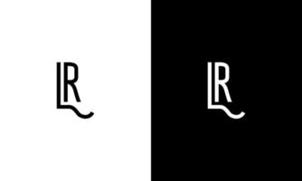 Buchstabe lr-Vektor-Logo kostenlose Vorlage kostenloser Vektor