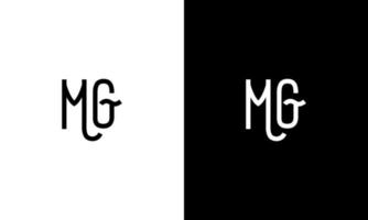 Buchstabe mg Vektor-Logo kostenlose Vorlage kostenloser Vektor