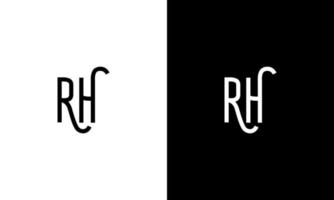buchstabe rh vektor logo kostenlose vorlage kostenloser vektor