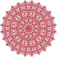 röd Färg mandala mönster. vektor