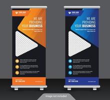 kreativa företag och företag roll up banner designmall vektor