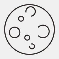 Symbol moon.icon im Linienstil. geeignet für Drucke, Poster, Flyer, Partydekoration, Grußkarten usw. vektor