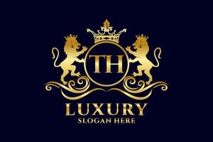 Anfangsbuchstabe Lion Royal Luxury Logo Vorlage in Vektorgrafiken für luxuriöse Branding-Projekte und andere Vektorillustrationen. vektor