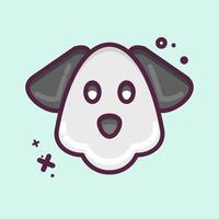 ikon hund. relaterad till djur- huvud symbol. mbe stil. enkel design redigerbar. enkel illustration. söt. utbildning vektor