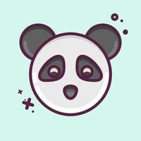 ikon panda. relaterad till djur- huvud symbol. mbe stil. enkel design redigerbar. enkel illustration. söt. utbildning vektor