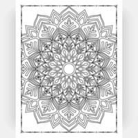 Schwarz-Weiß-Mandala zum Ausmalen von Seiten im Innenraum. Innere einer Malseite. Gekritzel-Mandala-Strichzeichnungen. dekoration mandala ornament design set vektor. vektor