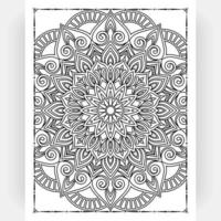 Schwarz-Weiß-Mandala zum Ausmalen von Seiten im Innenraum. Innere einer Malseite. Gekritzel-Mandala-Strichzeichnungen. dekoration mandala ornament design set vektor. vektor