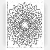 Schwarz-Weiß-Mandala zum Ausmalen von Seiten im Innenraum. Innere einer Malseite. Gekritzel-Mandala-Strichzeichnungen. dekoration mandala ornament design set vektor. vektor