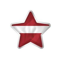 lettland flagga i stjärna. knapp stjärna och flagga mall. lätt redigering och vektor i grupper. nationell flagga vektor illustration på vit bakgrund.
