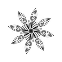 Vektor handgezeichnete Tulpe isoliert auf weißem Hintergrund-Symbol. süßes doodle floral für saisonales design, textil, dekoration für grußkarte. Gekritzel-Malseite für Erwachsene und Kinder. Tinte Scribble Strichzeichnungen