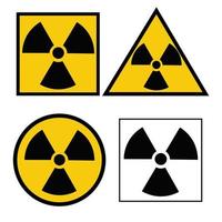strålning fara vektor piktogram.joniserande strålning fara symbol