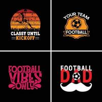 Fußball-Bundle-T-Shirt-Design vektor