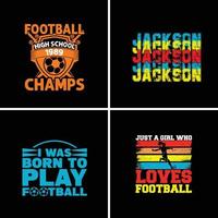 Fußball-Bundle-T-Shirt-Design vektor