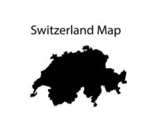Schweiz Karte Silhouette Vektor-Illustration in weißem Hintergrund vektor