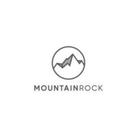 Einfaches Rock Mountain-Logo-Design vektor